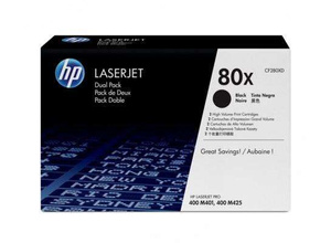 Oryginalny Toner HP 80XD CF280XD do HP 2x 6.9k Black Dwupak do HP LaserJet Pro 400 M401dn/M401dne/M401a/M401d/M401dw/M425dw/M425dn