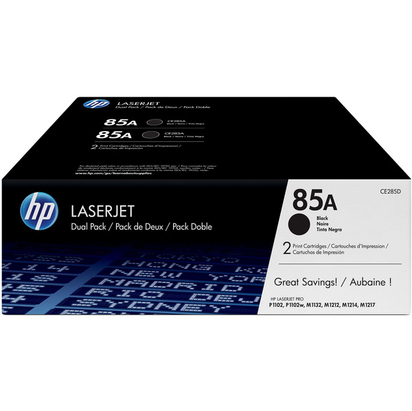 Toner Oryginalny HP 85AD CE285AD do HP 2x1.6k Black Dwupak do HP LaserJet (LJ) 1102/1212nf 1102w/m1132 m1212nf mfp p1102w/m1217 m1132mfp