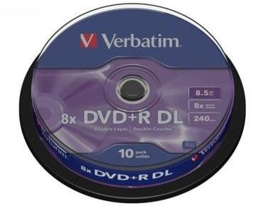 Verbatim DVD+R 8x 8,5GB DL 10p cake box