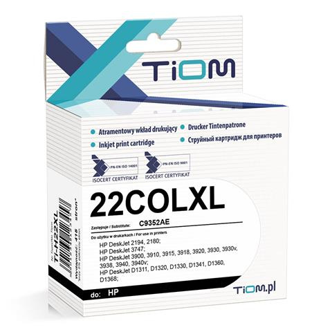 Zgodny Tusz Tiom Ti-H22XL zamiennik HP 22COLXL | C9352AE | 415 str. | color