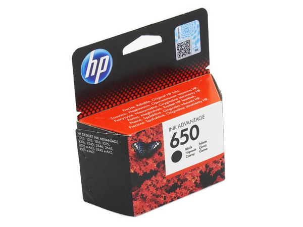 Oryginalny Tusz HP 650 6.5ml Black do HP deskjet ink advantage 1515 2545 2515 2645 3515 3545