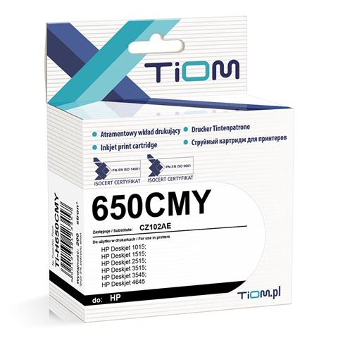 Zgodny Tusz Tiom Ti-H650CMY zamiennik HP 650CMY | CZ102AE | 8ml | color