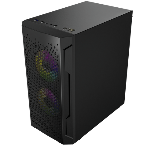 Nowy Komputer gamingowy Logic Aramis czarny ARGB MINI AMD Ryzen 5 4500 3,6 GHz / 16 GB / 480 SSD / Win 11 + Nvidia RTX 3050 [6GB]