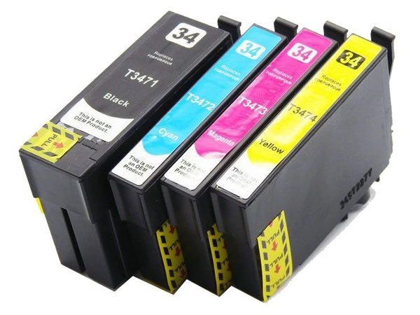 Zamienniki Epson 34XL CMYK Zestaw tuszy do Epson WF3720 WF3725