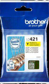 Brother Tusz LC421Y Yellow 200str