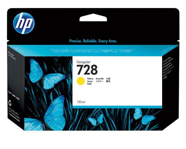 HP Tusz nr 728 F9J65A Yellow 130 ml