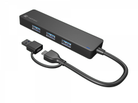 HUB USB-C 3.0 Natec Mayfly 4xUSB 3.0  USB-C z adapterem USB-A