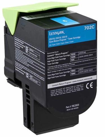 Lexmark Toner 702C 70C20C0 Cyan 1K