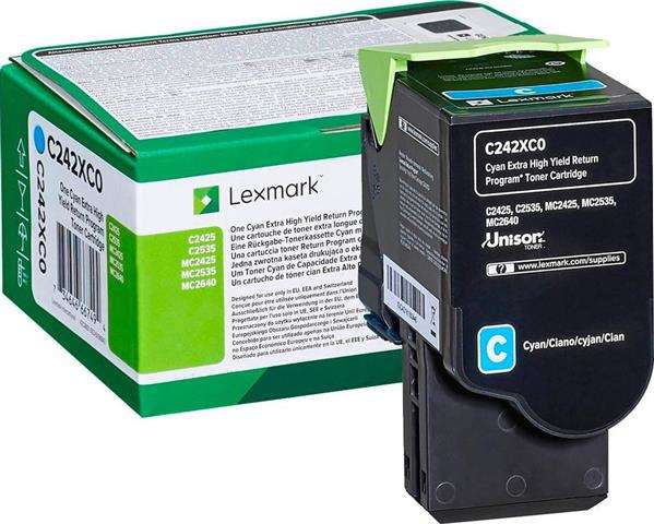 Lexmark Toner C242XC0 Cyan 3,5K