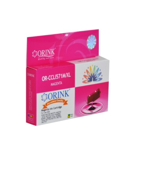 ORINK Tusz CLI571XLM do drukarek Canon Pixma MG5750 / MG6850 / MG7750 / CLI571M | Magenta | 12ml.