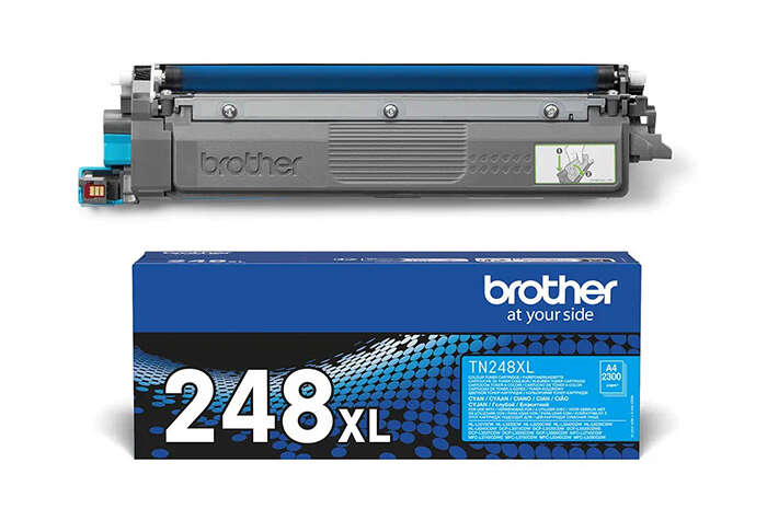 Oryginalny Brother TN248 XL C, TN-248 XLC 2,3k Cyan toner marki Brother do DCP-L3550 L3560