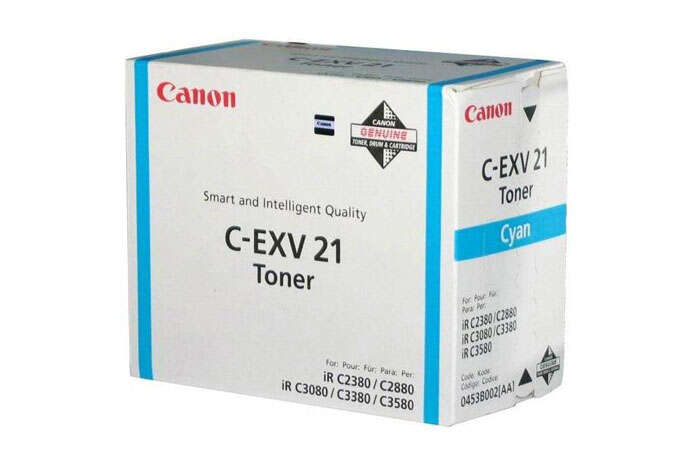 Oryginalny Toner Cyan Canon iR-C2380, iR-C2880, iR-C3080, iR-C3380, iR-C3580 (C-EXV21C, CEXV21C, 0453B002)