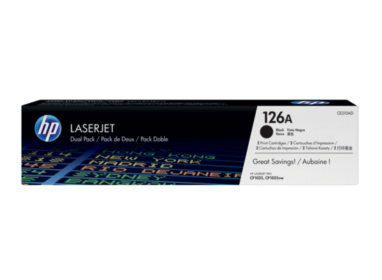 Oryginalny Toner HP 126AD CE310AD do HP 2x 1.2k Black Dwupak