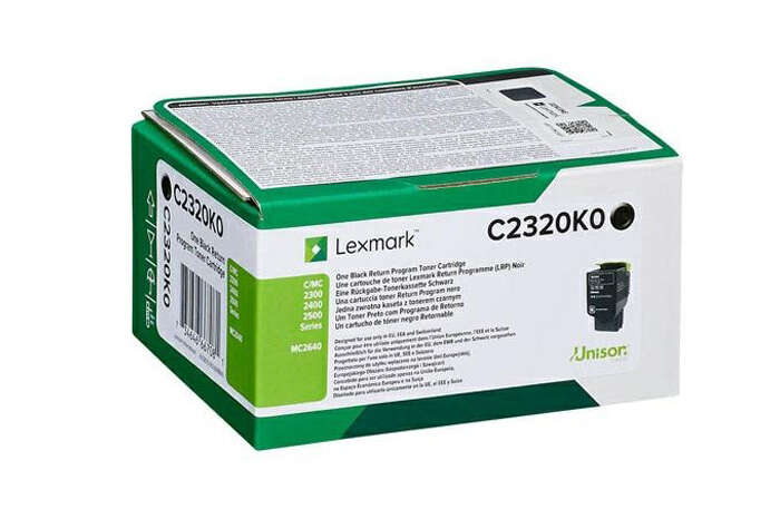 Oryginalny Toner Lexmark C2320K0 1k Black do Lexmark C2325 C2425 C2535 MC2325 MC2425 MC2535 MC2640