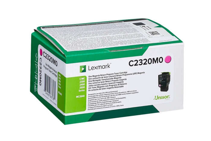 Oryginalny Toner Lexmark C2320M0 1k Magenta do Lexmark  C2325 C2425 C2535 MC2325 MC2425 MC2535 MC2640