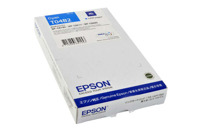 Oryginalny Tusz Cyan Epson T04B2 (C13T04B240)