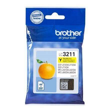 Oryginalny Tusz LC3211Y do Brother 0.2k Yellow 