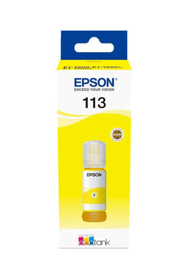 Oryginalny Tusz w butelce Yellow Epson 113 (T06B4, C13T06B440)