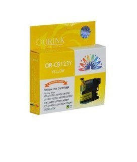 Zamiennik Brother LC123 10ml Yellow tusz marki Orink do DCP-J132W DCP-J152W DCP-J552DW DCP-J752DW