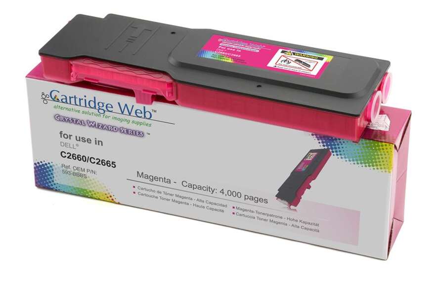 Zamiennik Dell 593-BBBS 4k Magenta toner marki Cartridge Web do Dell C2660dn C2665dnf