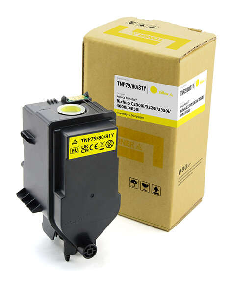 Zamiennik Minolta Bizhub TNP81Y AAJW251, AAJW2D2 9k Yellow toner marki Cartridge Web do Bizhub C3300i, C4000i