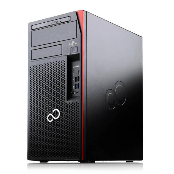 Fujitsu Esprimo P758 Tower Core i5 9600 (9-gen.) 3.1 GHz (6 rdzeni) / 16 GB / 480 SSD / Win 11 Prof. + AMD Radeon RX550