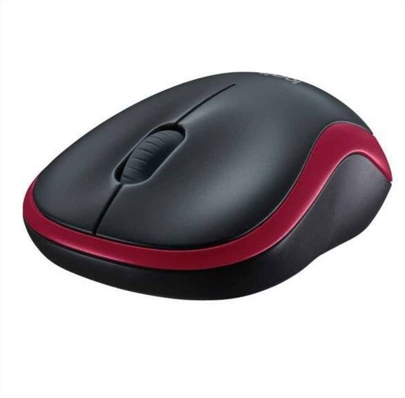 Mysz optyczna bezprzewodowa Logitech M185 czerwona red