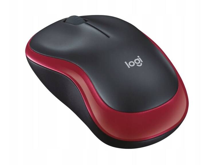 Mysz optyczna bezprzewodowa Logitech M185 czerwona red