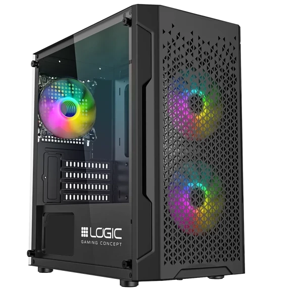 Nowy gamingowy Logic Aramis czarny ARGB MINI AMD Ryzen 5 4500 3,6 GHz / 16 GB / 960 SSD / Win 11 + Nvidia GTX 1650 [4GB]