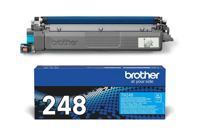 Oryginalny Brother TN248 C TN-248C 1k Cyan toner marki Brother do DCP-L3550 L3560