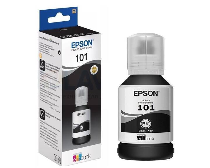 Oryginalny Tusz Epson 101 127ml Black do Epson EcoTank L4150 L4160 L4260 L4266 L6260 L6266 L6270 L6276 L14150