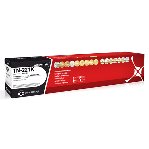 Zamiennik Konica-Minolta TN-221K A8K3150 24k Black  toner marki Asarto do Konica Minolta bizhub C227 C287