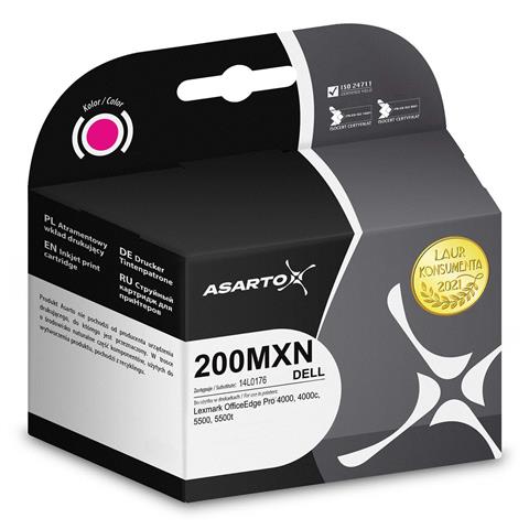 Zgodny Tusz Asarto EOL AS-L200MXN zamiennik Lexmark 200MXN | 14L0176E | 1600 str. | magenta