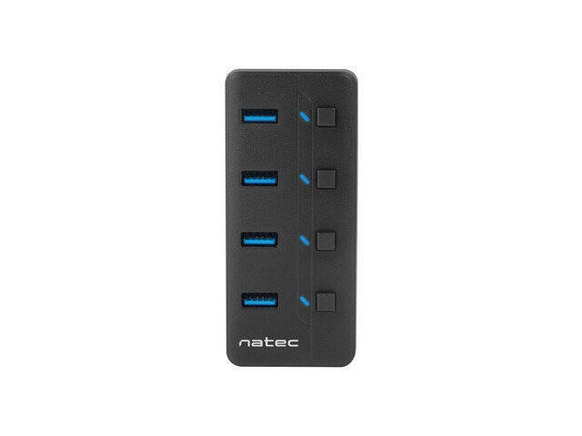 HUB USB Natec Mantis 2 4 x USB 3.0 z włącznikiem z zasilaczem