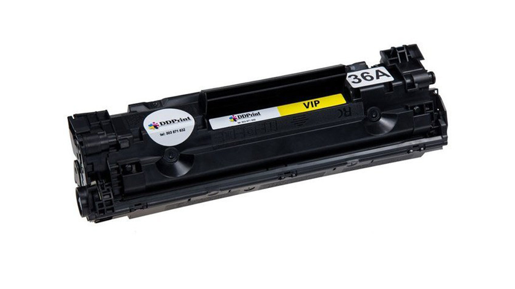 Zamiennik HP 36A CB436A 2,5K Black toner marki DDPrint v. VIP do HP LaserJet P1505 P1505n M1522n M1522nf M1120 M1120n mfp