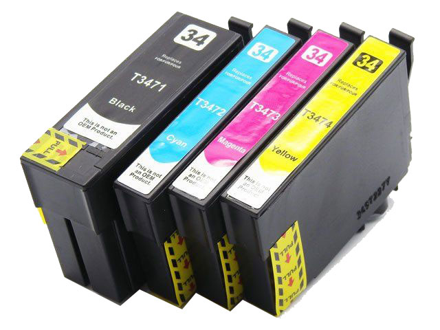 Zamienniki Epson 34XL CMYK Zestaw tuszy do Epson WF3720 WF3725